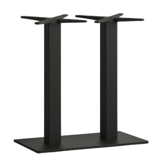 Tischgestell aus Gusseisen Doppel | Flache Bodenplatte 40cm x 70 cm
