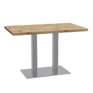 Bistrotisch 120x80 cm | D4225 OV Eiche Artisan | Edelstahl Gestell
