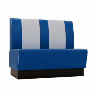 Gastro Sitzbank Americano Retro | DINERBANK- BLAU & WEIß - 120CM Breit