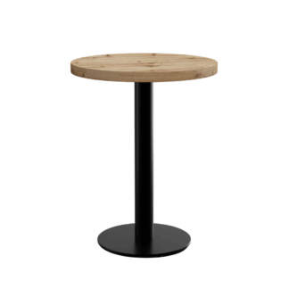 Bistrotisch Rund | Durchmesser 60 cm | D4225 OV Eiche Artisan |  Gusseisengestell