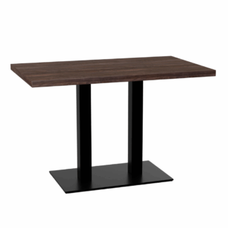 Bistrotisch 120x70 cm | D4409 OV Walnussbraun | Gusseisengestell