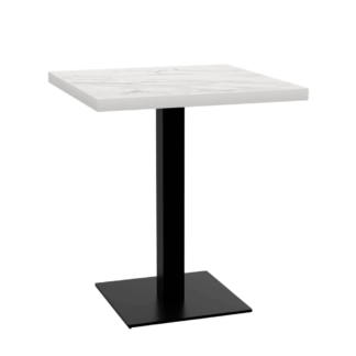 Bistrotisch 80x80 cm | D4448 LV Marmor Weiß | Gusseisengestell