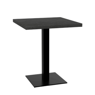 Bistrotisch 80x80 cm | D4878 LV Marmor Dunkel | Gusseisengestell