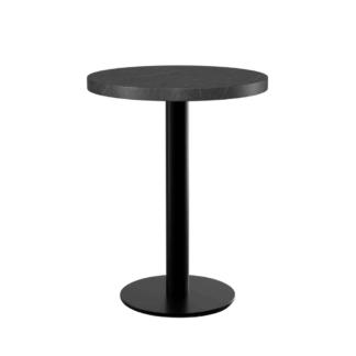 Bistrotisch Rund | Durchmesser 60 cm | D4878VL Marmor Dunkel |  Gusseisengestell