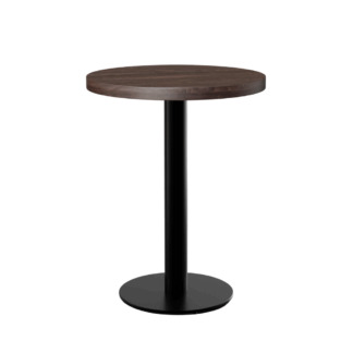 Bistrotisch Rund | Durchmesser 60 cm | D4409 OV Walnussbraun | Gusseisengestell