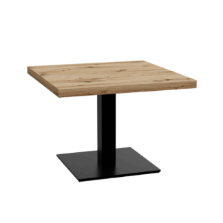 Gastro Loungetisch 70x70 cm | D4225 OV Eiche Artisan | Gusseisengestell | 45 cm Höhe
