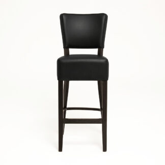 Barstuhl Lagos | schwarz | Barhocker | mit gepolsterter Rückenlehne