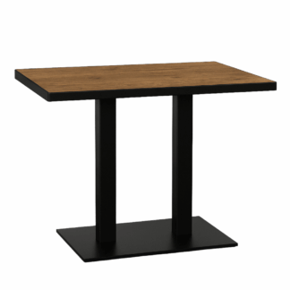 Bistrotisch 120x80 cm | Karamell Nussbaum | Gusseisen Gestell