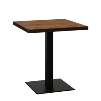 Bistrotisch 60x60 cm | Karamell Nussbaum | Gusseisen Gestell