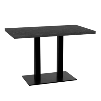 Bistrotisch 110x60 cm  | Marmor Dunkel |  Gusseisen Gestell