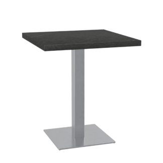 Bistrotisch 50x50 cm | D4878 LV Marmor Dunkel | Edelstahl Gestell