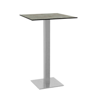 Stehtisch Zement Grau Edelstahl
