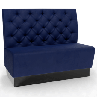 Amsterdam Samtstoff Chesterfield blau