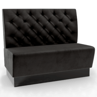 Amsterdam Samtstoff Chesterfield schwarz