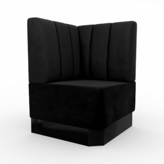 Amsterdam Samtstoff Vertikal Ecke schwarz