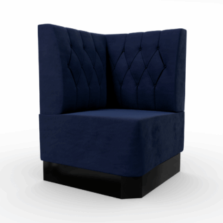 Amsterdam Samtstoff Diamant Ecke blau