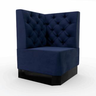 Amsterdam Samtstoff Chesterfield Ecke blau