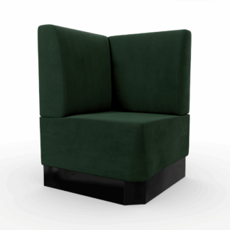 Amsterdam Samtstoff Glatt Ecke grün