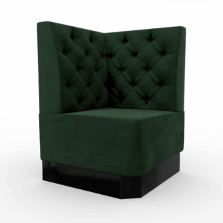 Amsterdam Samtstoff Chesterfield Ecke grün