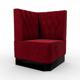 Amsterdam Samtstoff Diamant Ecke rot