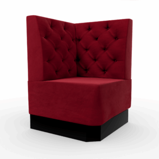 Amsterdam Samtstoff Chesterfield Ecke rot