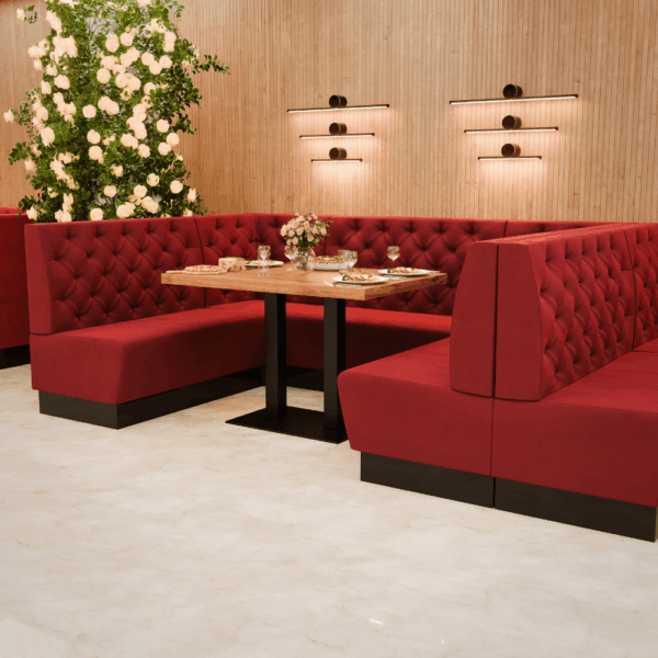 Amsterdam Samtstoff Chesterfield Referenz 1 rot