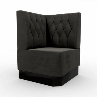 Amsterdam Samtstoff Diamant Ecke anthrazit