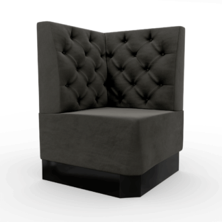 Amsterdam Samtstoff Chesterfield Ecke anthrazit