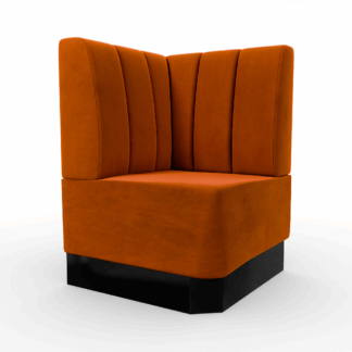 Amsterdam Samtstoff Vertikal Ecke orange