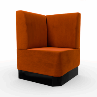 Amsterdam Samtstoff Glatt Ecke orange