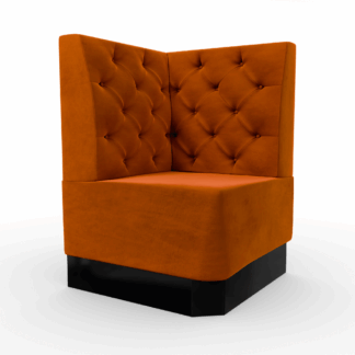 Amsterdam Samtstoff Chesterfield Ecke orange