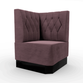 Amsterdam Samtstoff Diamant Ecke rosa