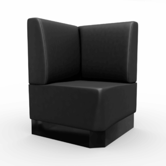 Amsterdam Kunstleder Ecke Glatt schwarz