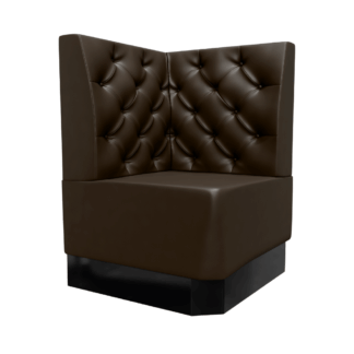 Amsterdam Kunstleder Ecke Chesterfield braun