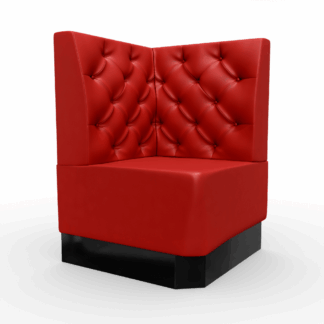 Amsterdam Kunstleder Ecke Chesterfield rot