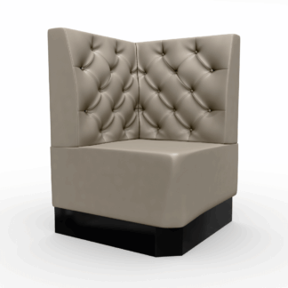 Amsterdam Kunstleder Chesterfield Ecke taupe