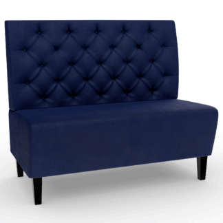 Paris Samtstoff Chesterfield blau