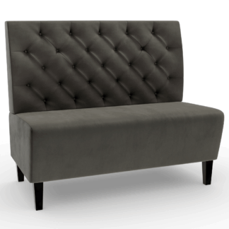 Paris Samtstoff Chesterfield anthrazit