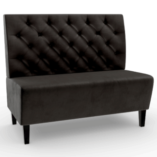 Paris Samtstoff Chesterfield schwarz