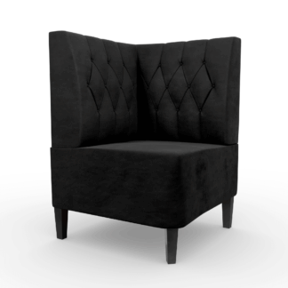 Paris Samtstoff Diamant Ecke schwarz