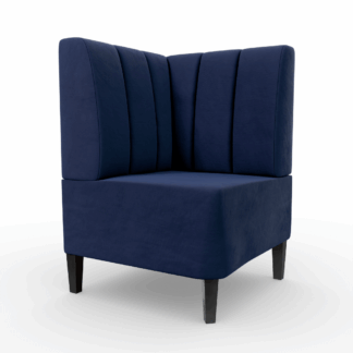 Paris Samtstoff Vertikal Ecke blau