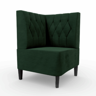 Paris Samtstoff Diamant Ecke grün