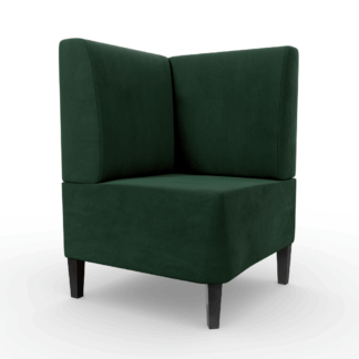 Paris Samtstoff Glatt Ecke grün