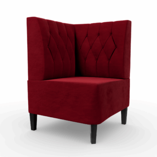 Paris Samtstoff Diamant Ecke rot