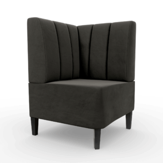 Paris Samtstoff Vertikal Ecke anthrazit