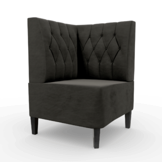 Paris Samtstoff Diamant Ecke anthrazit