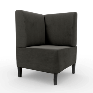 Paris Samtstoff Glatt Ecke anthrazit