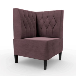 Paris Samtstoff Diamant Ecke rosa