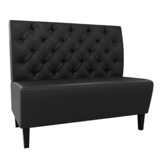 Paris Kunstleder Chesterfield schwarz