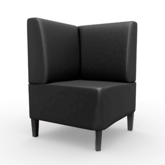 Paris Kunstleder Glatt Ecke schwarz